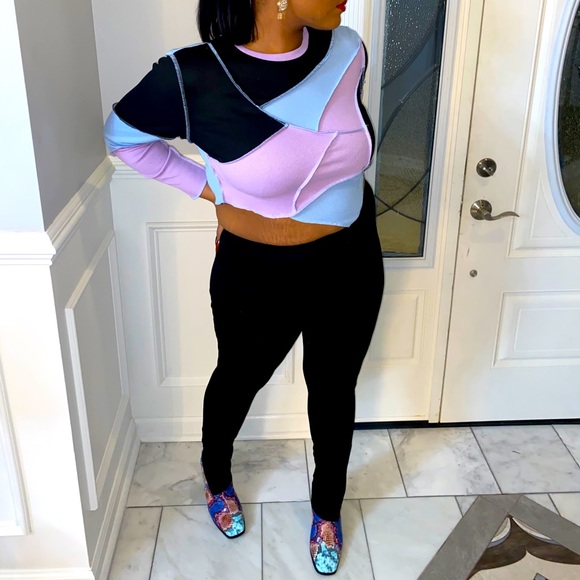 Multi Colored Crop Top - Picture 1 of 1